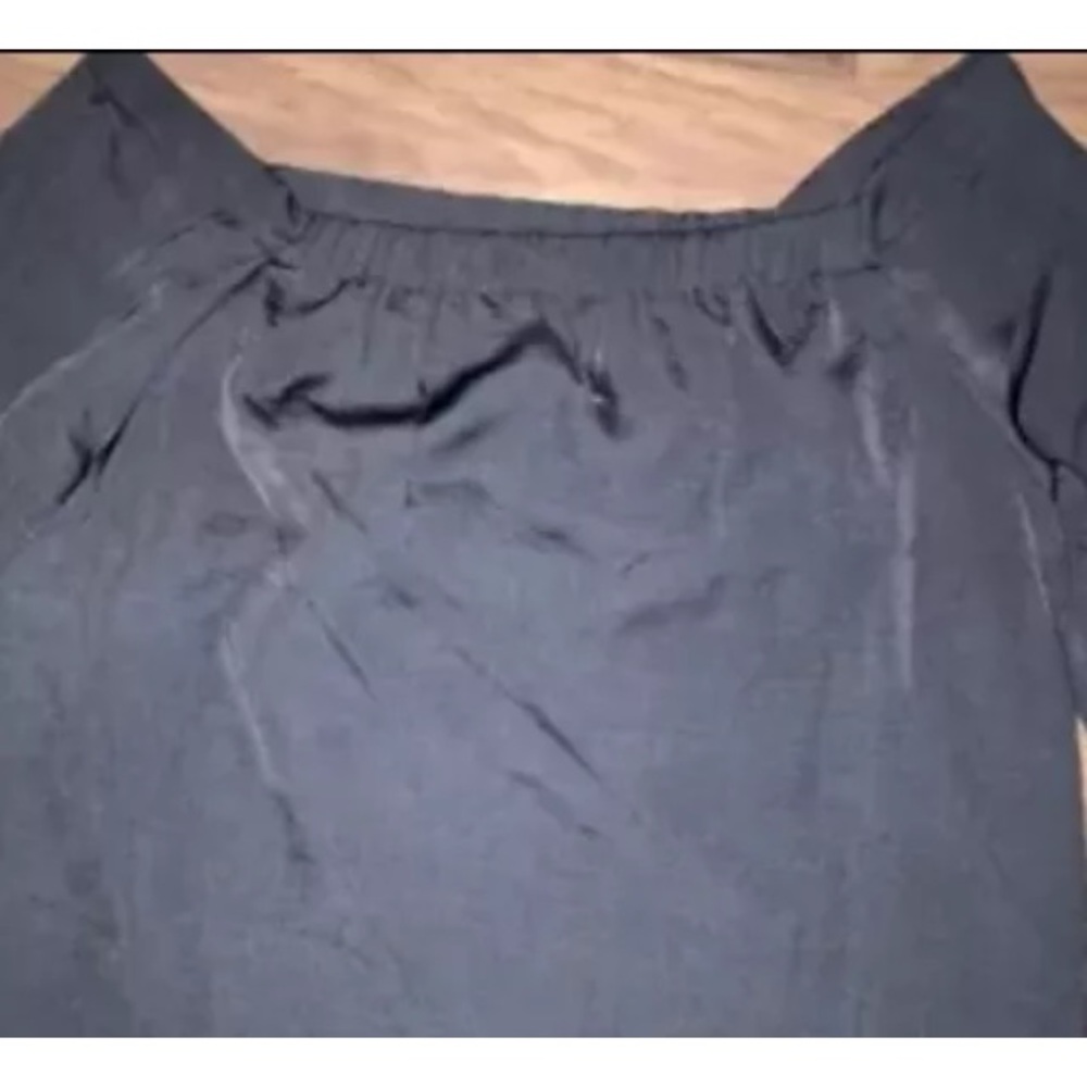 Philosophy S Bell Sleeve Blouse Tunic Black Off Shoulder Pullover Top Witch Goth - Picture 6 of 11